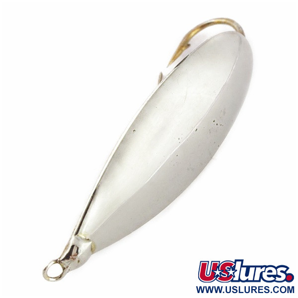 Vintage   Johnson Silver Minnow Weedless, 2/5oz silver/brass fishing spoon #24219