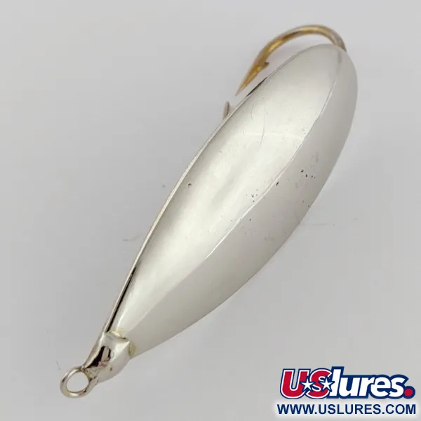 Vintage   Johnson Silver Minnow Weedless, 2/5oz silver/brass fishing spoon #24219