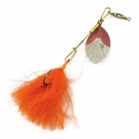 Vintage G.M. Skinner 4 ( pat. Canada 1874), 1/4oz nickel/red spinning lure #24225