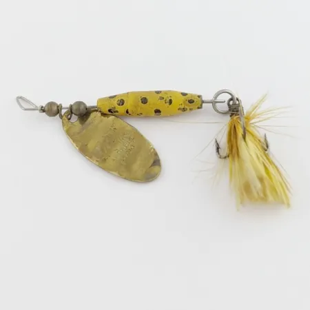 Vintage Glen Evans Shyster, 1/4oz yellow/gold spinning lure #24227