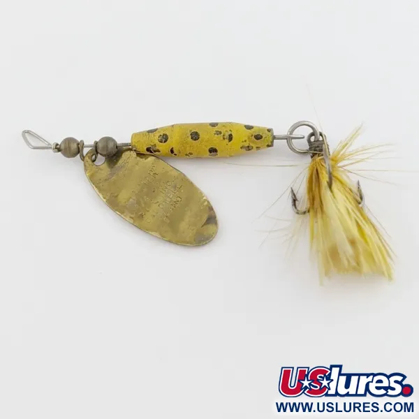 Vintage Glen Evans Shyster, 1/4oz yellow/gold spinning lure #24227