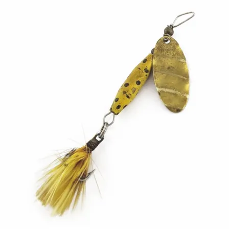 Vintage Glen Evans Shyster, 1/4oz yellow/gold spinning lure #24227