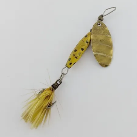 Vintage Glen Evans Shyster, 1/4oz yellow/gold spinning lure #24227