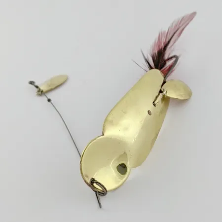 Vintage Heddon King Stanley, 3/4oz Gold/red fishing spoon #24228