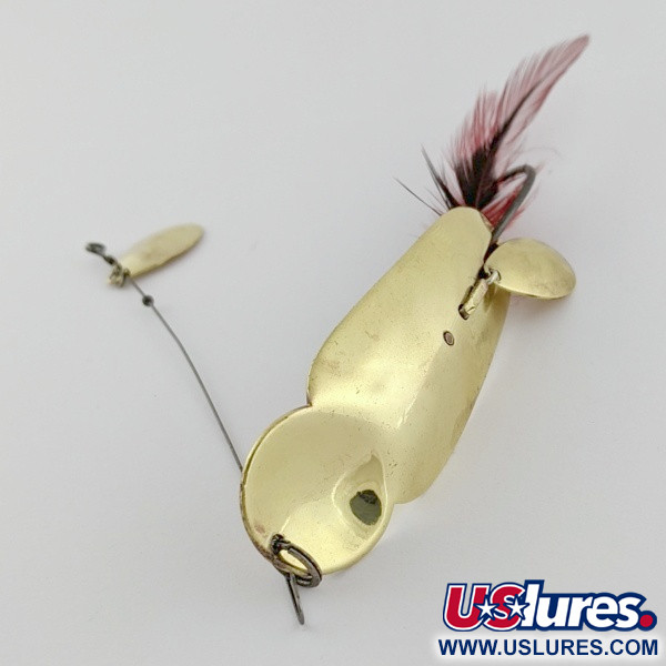 Vintage   Heddon King Stanley, 3/4oz Gold/red fishing spoon #24228