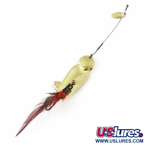 Vintage   Heddon King Stanley, 3/4oz Gold/red fishing spoon #24228