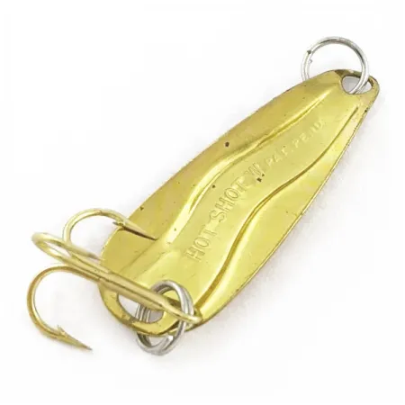 Vintage Luhr Jensen Hot Shot W, 3/64oz gold fishing spoon #24230