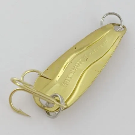 Vintage Luhr Jensen Hot Shot W, 3/64oz gold fishing spoon #24230
