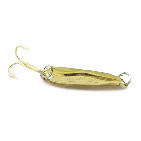 Vintage Luhr Jensen Hot Shot W, 3/64oz gold fishing spoon #24230