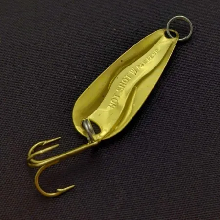 Vintage Luhr Jensen Hot Shot W, 3/64oz gold fishing spoon #24230