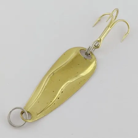 Vintage Luhr Jensen Hot Shot W, 3/64oz gold fishing spoon #24230