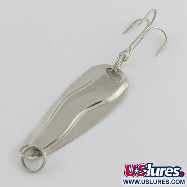 Vintage   Luhr Jensen Hot Shot W, 3/64oz nickel fishing spoon #24231