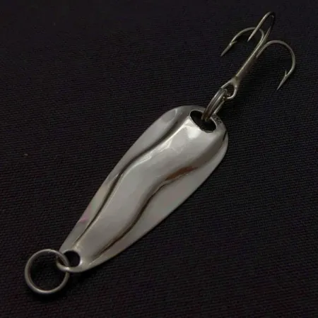 Vintage Luhr Jensen Hot Shot W, 3/64oz nickel fishing spoon #24231