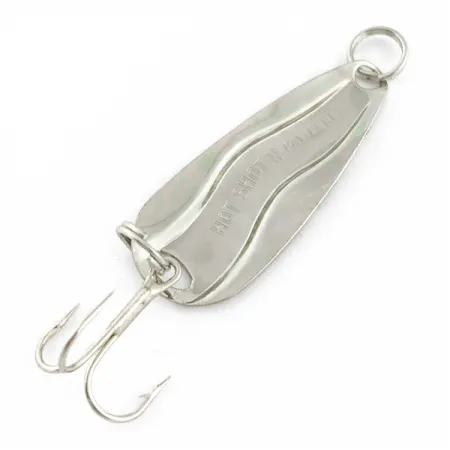Vintage Luhr Jensen Hot Shot W, 3/64oz nickel fishing spoon #24231