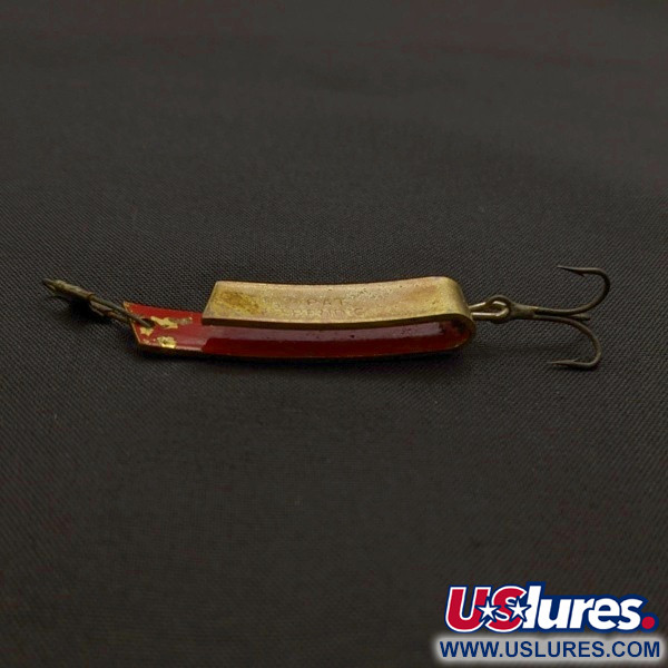 Vintage   South Bend  Super-Duper 503, 3/16oz Gold/red fishing spoon #24239