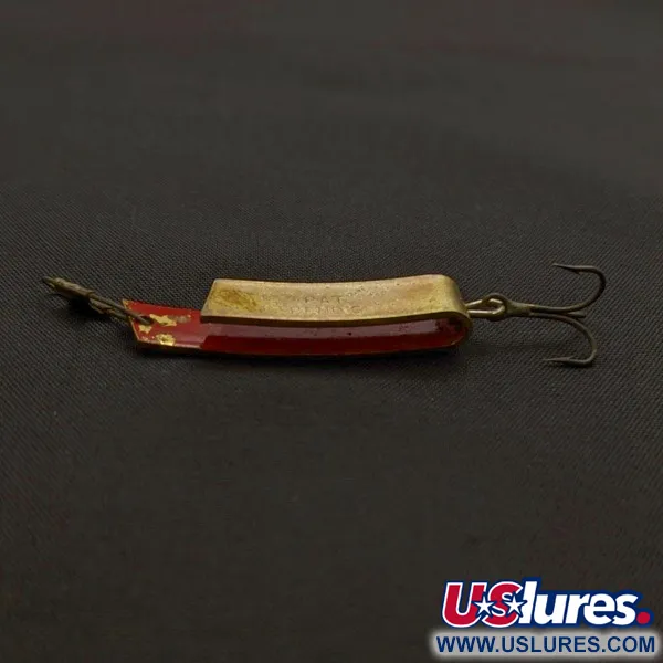 Vintage South Bend  Super-Duper 503, 3/16oz Gold/red fishing spoon #24239