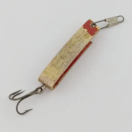 Vintage South Bend  Super-Duper 503, 3/16oz Gold/red fishing spoon #24239