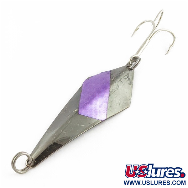 Vintage   Rebel Arrowhead, 3/5oz black/purple fishing spoon #24240