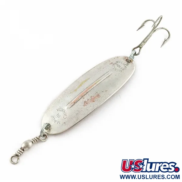 Vintage Williams Wabler W40, 1/4oz silver fishing spoon #24241