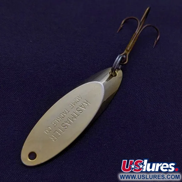 Vintage Acme Kastmaster, 1/4oz gold fishing spoon #24242