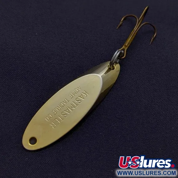 Vintage Acme Kastmaster, 1/4oz gold fishing spoon #24242