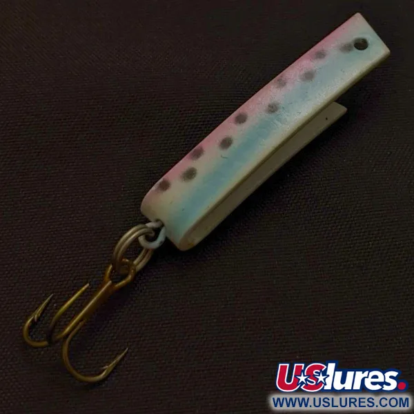 Vintage Luhr Jensen Super-Duper 503, 1/8oz black/gold/red fishing spoon #24244