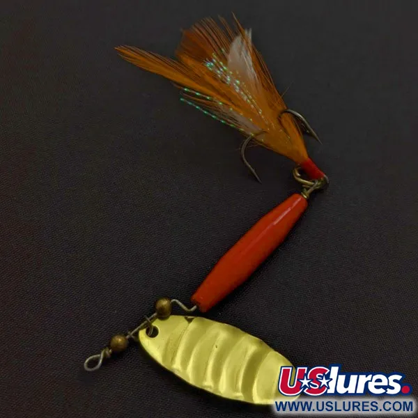 Vintage Worth #301, 1/3oz red/black/gold spinning lure #24248