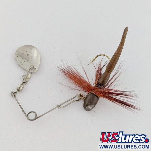 Vintage  Bumble Bee Bait Company Bumble BEE Spinnerbait, 1/8oz gold/nickel spinning lure #24249