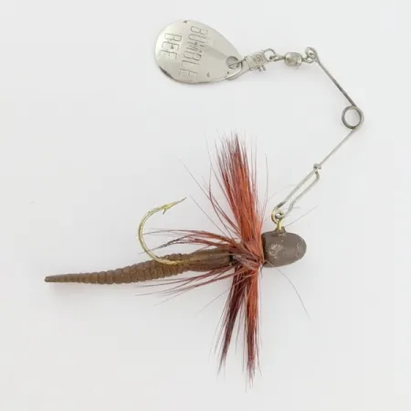 Vintage Bumble Bee Bumble BEE Spinnerbait, 1/8oz gold/nickel spinning lure #24249