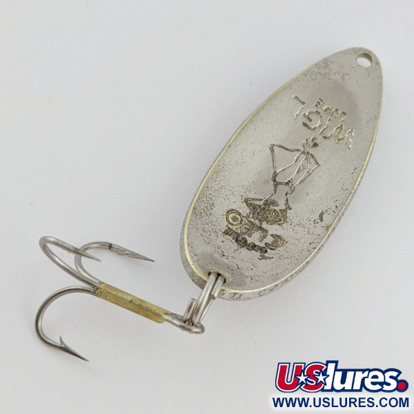 Vintage  Seneca Little Cleo (Hula Girl), 1/2oz Nickel / Brass fishing spoon #24250