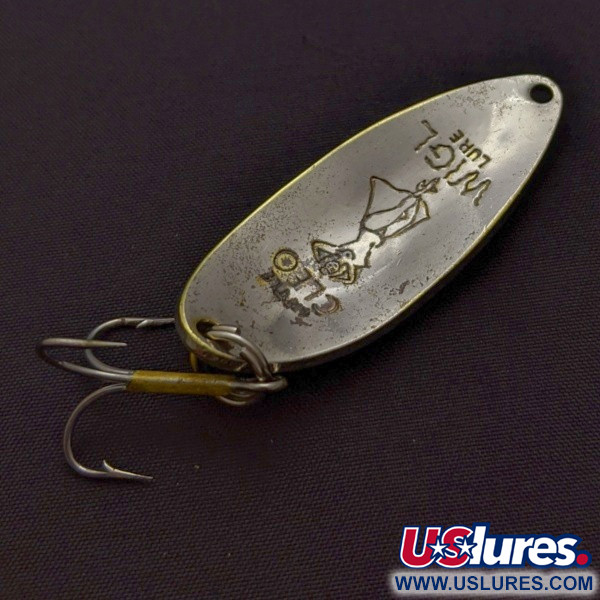 Vintage  Seneca Little Cleo (Hula Girl), 1/2oz Nickel / Brass fishing spoon #24250