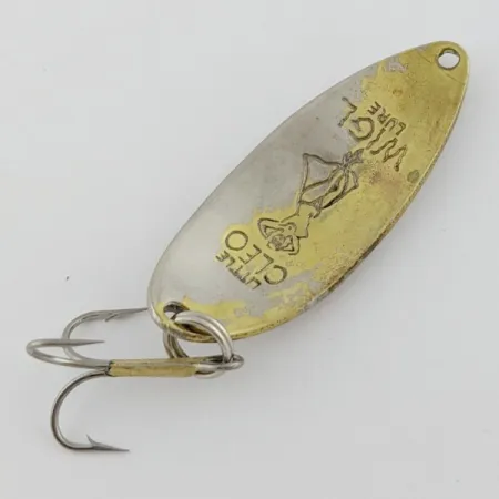 Vintage Seneca Little Cleo (Hula Girl), 1/2oz Nickel / Brass fishing spoon #24253