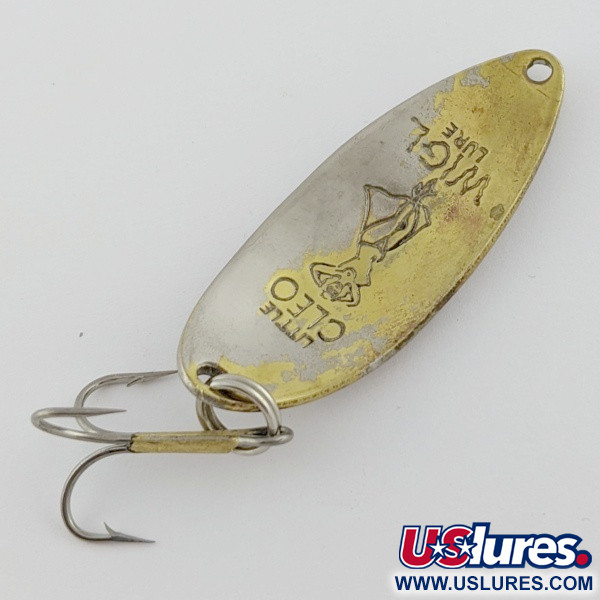 Vintage  Seneca Little Cleo (Hula Girl), 1/2oz Nickel / Brass fishing spoon #24253