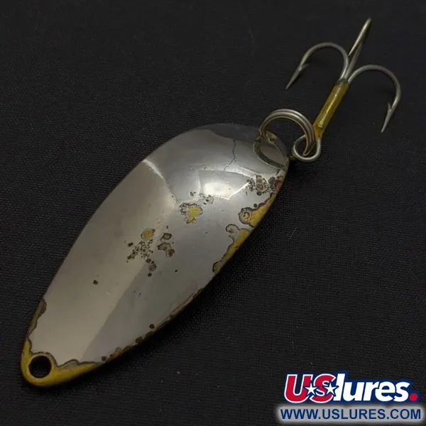 Vintage Seneca Little Cleo (Hula Girl), 1/2oz Nickel / Brass fishing spoon #24253