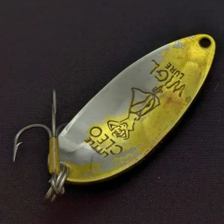 Vintage Seneca Little Cleo (Hula Girl), 1/2oz Nickel / Brass fishing spoon #24253
