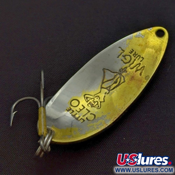 Vintage  Seneca Little Cleo (Hula Girl), 1/2oz Nickel / Brass fishing spoon #24253