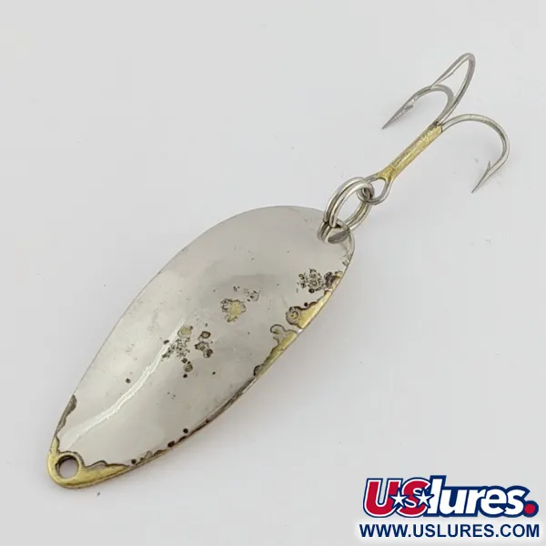 Vintage Seneca Little Cleo (Hula Girl), 1/2oz Nickel / Brass fishing spoon #24253