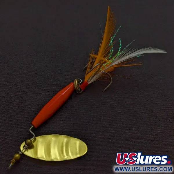Vintage Worth #301, 1/3oz red/black/gold spinning lure #24254