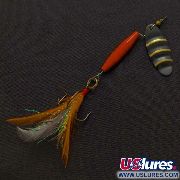 Vintage Worth #301, 1/3oz red/black/gold spinning lure #24254
