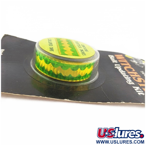Witchcraft Witchstix Bait Scalloped tape ,  yellow/green hologram fishing #24257