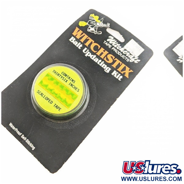 Witchcraft Witchstix Bait Scalloped tape ,  yellow/green hologram fishing #24257