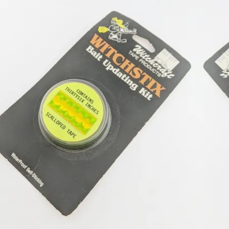 Witchcraft Witchstix Bait Scalloped tape , yellow/green hologram fishing #24257