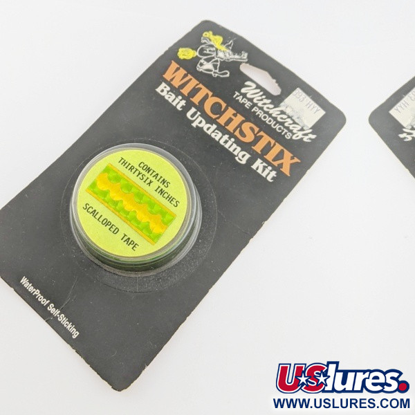 Witchcraft Witchstix Bait Scalloped tape ,  yellow/green hologram fishing #24257