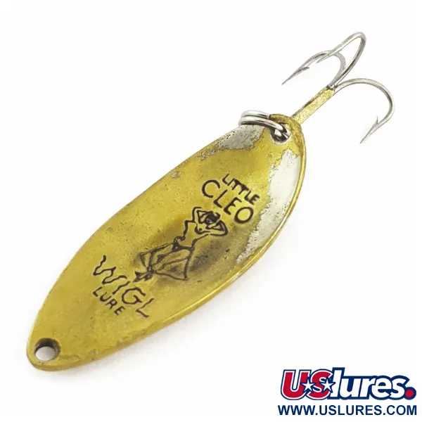 Vintage Seneca Little Cleo (Hula Girl), 1/2oz Brass fishing spoon #24259