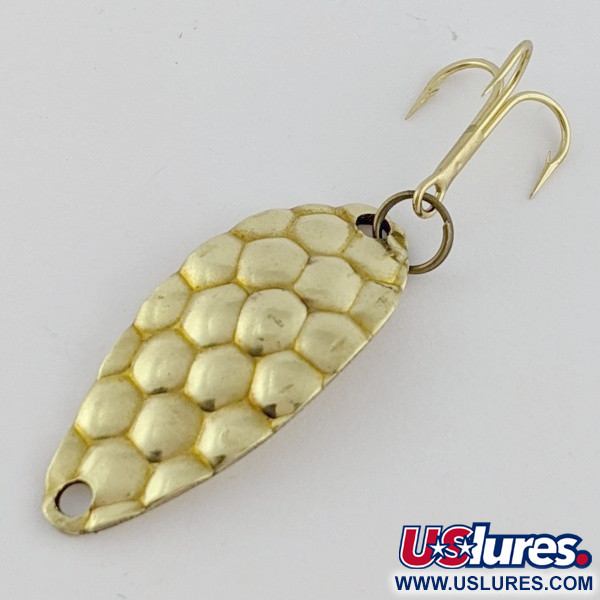 Vintage   Acme Little Cleo bubbles, 1/8oz gold fishing spoon #24262