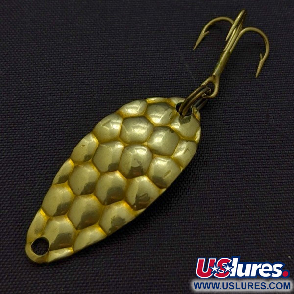 Vintage   Acme Little Cleo bubbles, 1/8oz gold fishing spoon #24262