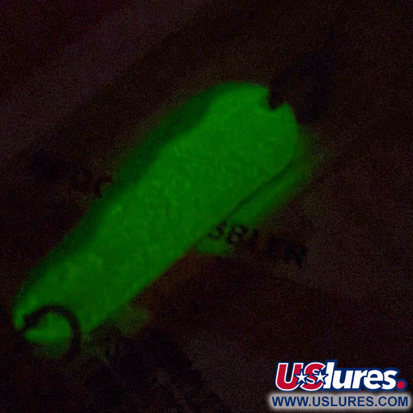  Luhr Jensen Luhr jensen Alpena Diamond #31 Glow​, 1/8oz Glo-Flo Green stripe fishing spoon #24265