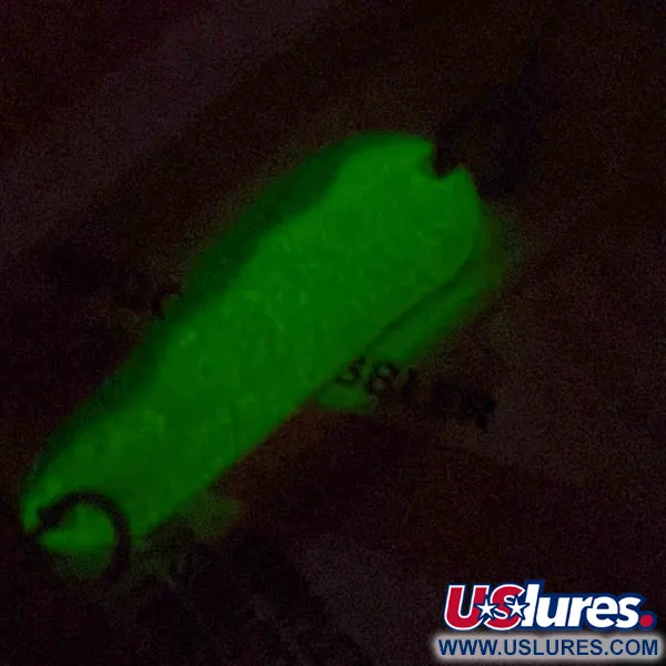 Luhr Jensen Luhr jensen Alpena Diamond #31 Glow​, 1/8oz Glo-Flo Green stripe fishing spoon #24265