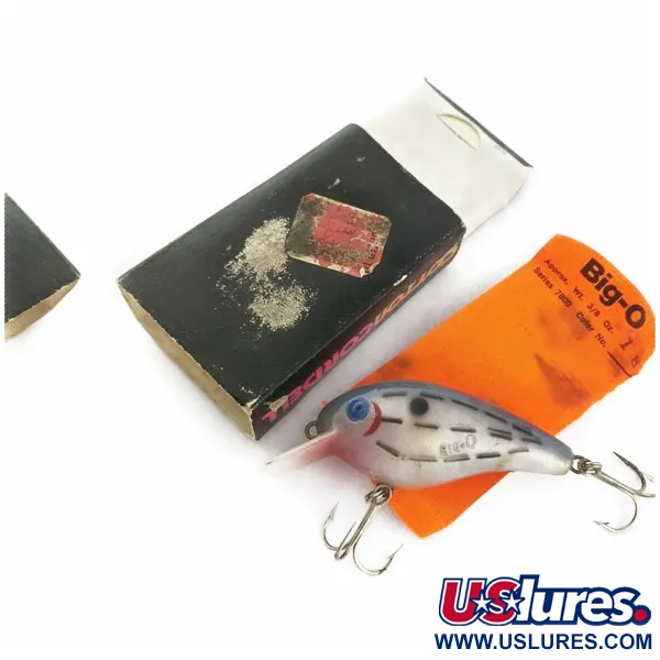 Vintage Cotton Cordell Big O, 1/2oz Blue eyes Bar Fish fishing lure #24266