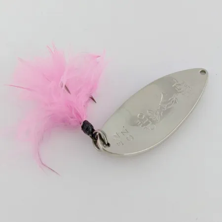 Vintage Seneca Little Cleo (Hula Girl), 3/4oz nickel/blue fishing spoon #24270